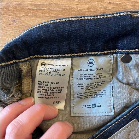 AG Adriano Goldschmied The Farrah Skinny Ankle Jean Size 26 Dark Wash Stretch - Picture 4 of 7